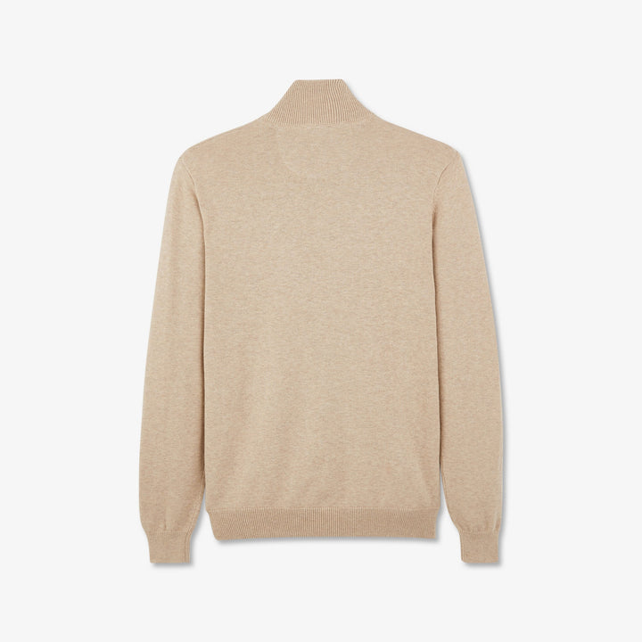 Pull beige à col camionneur