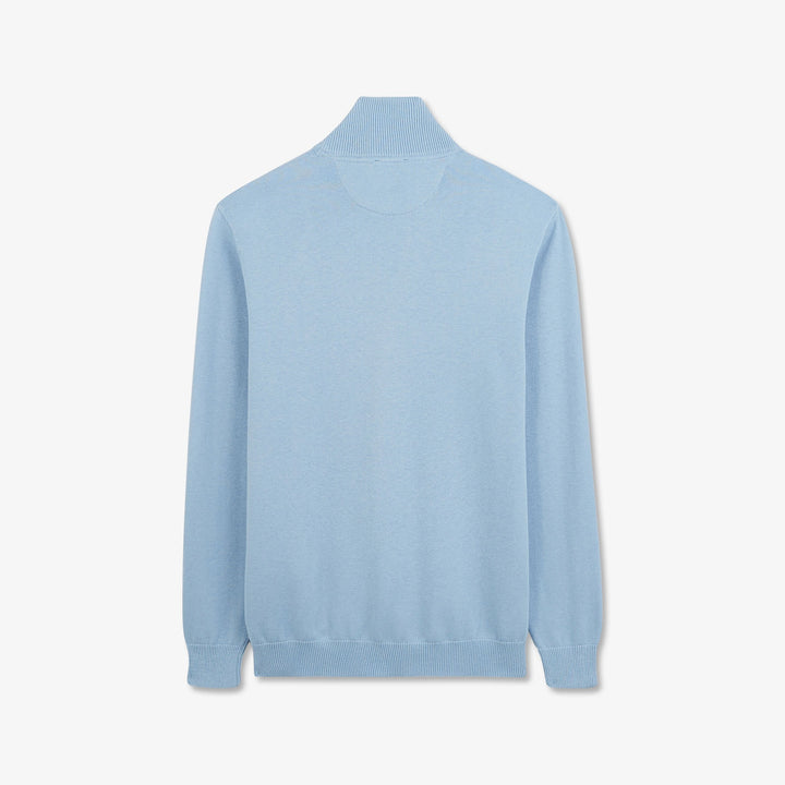 Pull bleu clair à col camionneur