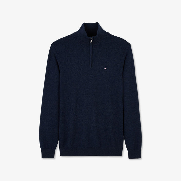 Pull bleu foncé à col camionneur