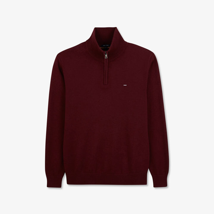 Pull bordeaux à col camionneur