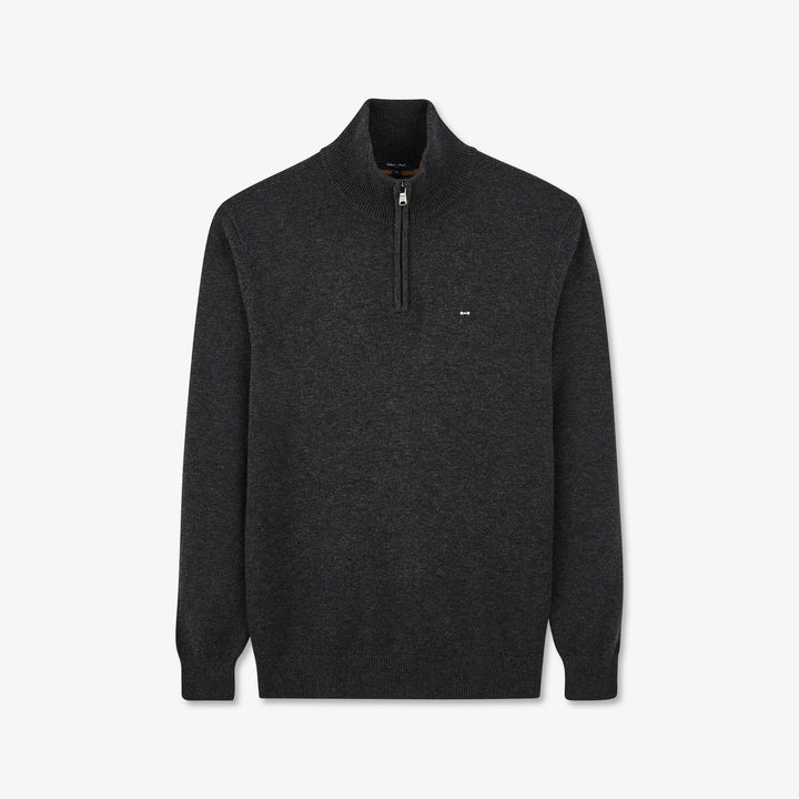 Pull gris foncé à col camionneur