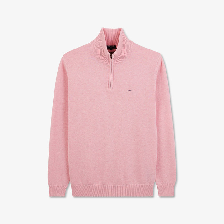 Pull rose à col camionneur