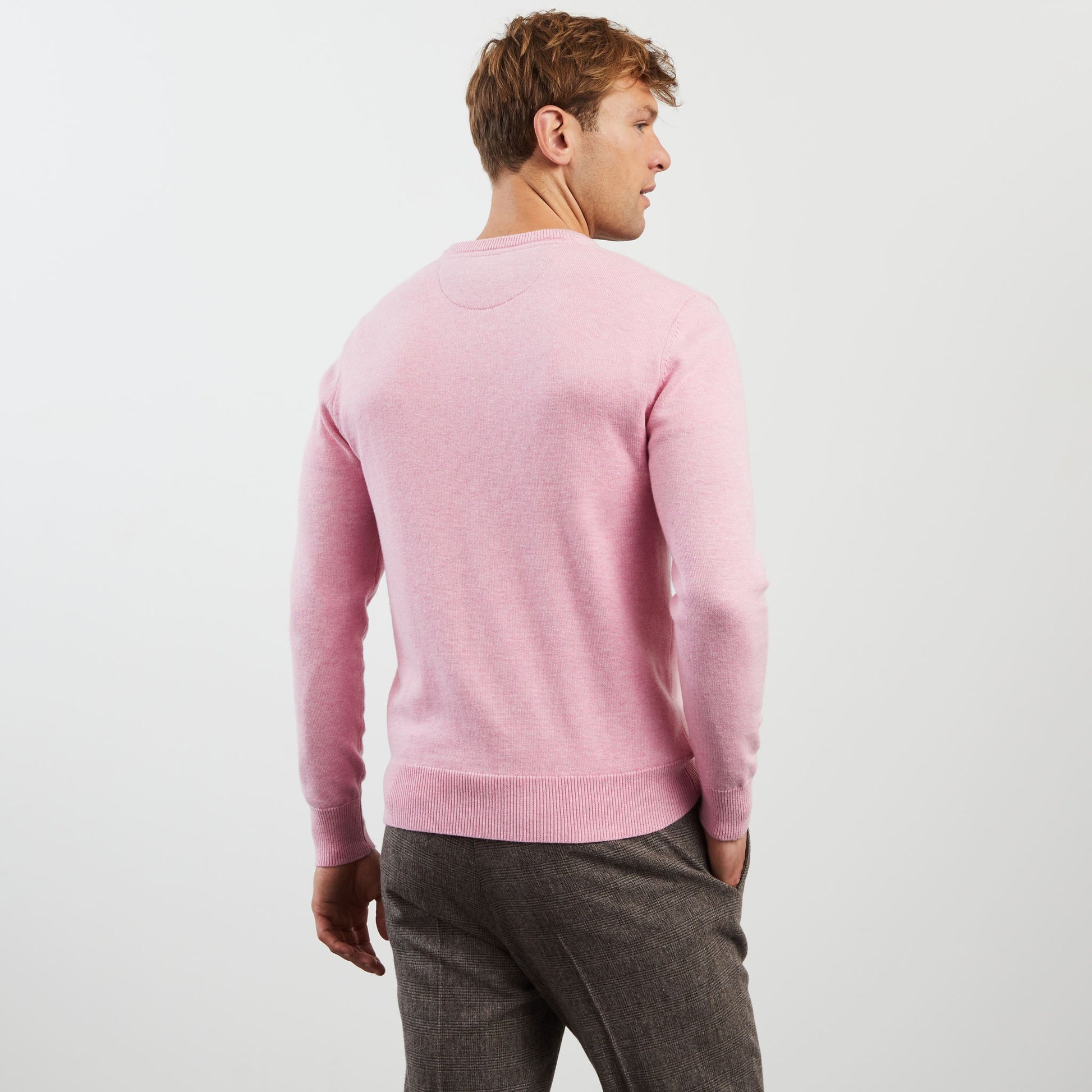 Pull rose uni col V