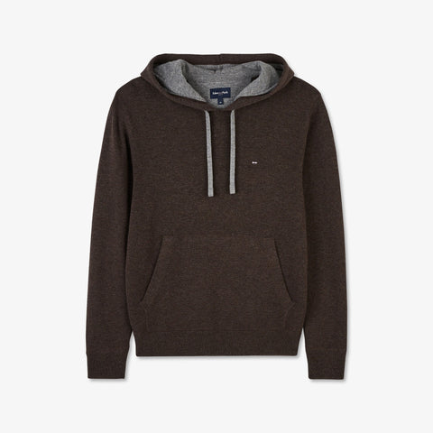 Pull marron à capuche - Image 2