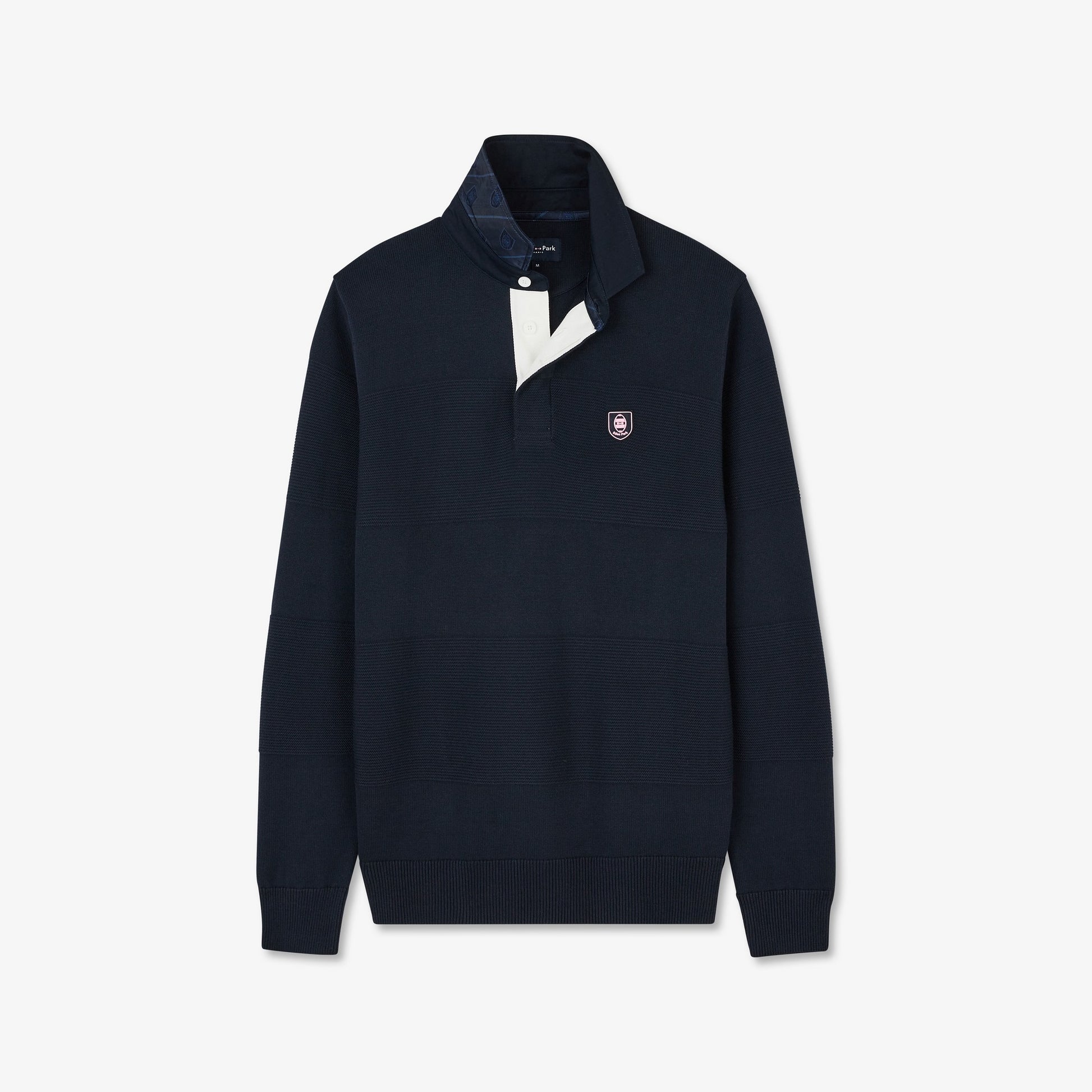 Pull bleu marine jeu de maille