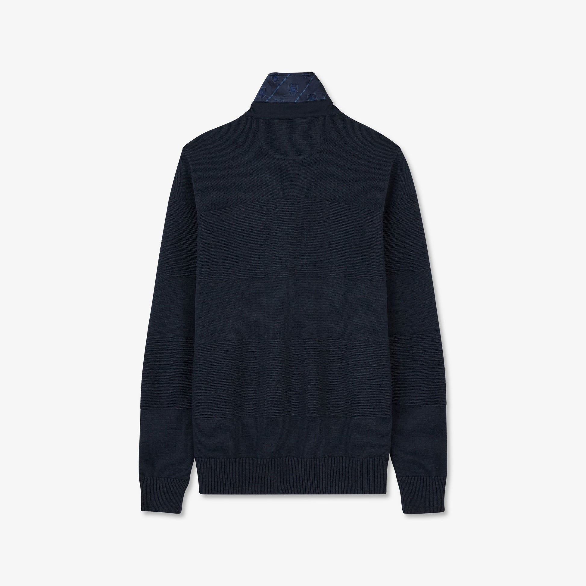 Pull bleu marine jeu de maille