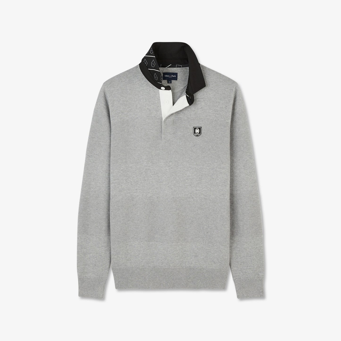 Pull gris jeu de maille