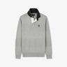 Grey jumper in combination knit