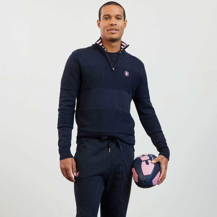 Pull Brodé Sportif Pulls Col Zippé Homme - Eden Park Canadian Pacific Pull Brodé Sportif Pulls Col Zippé Homme - Eden Park Canadian Pacific