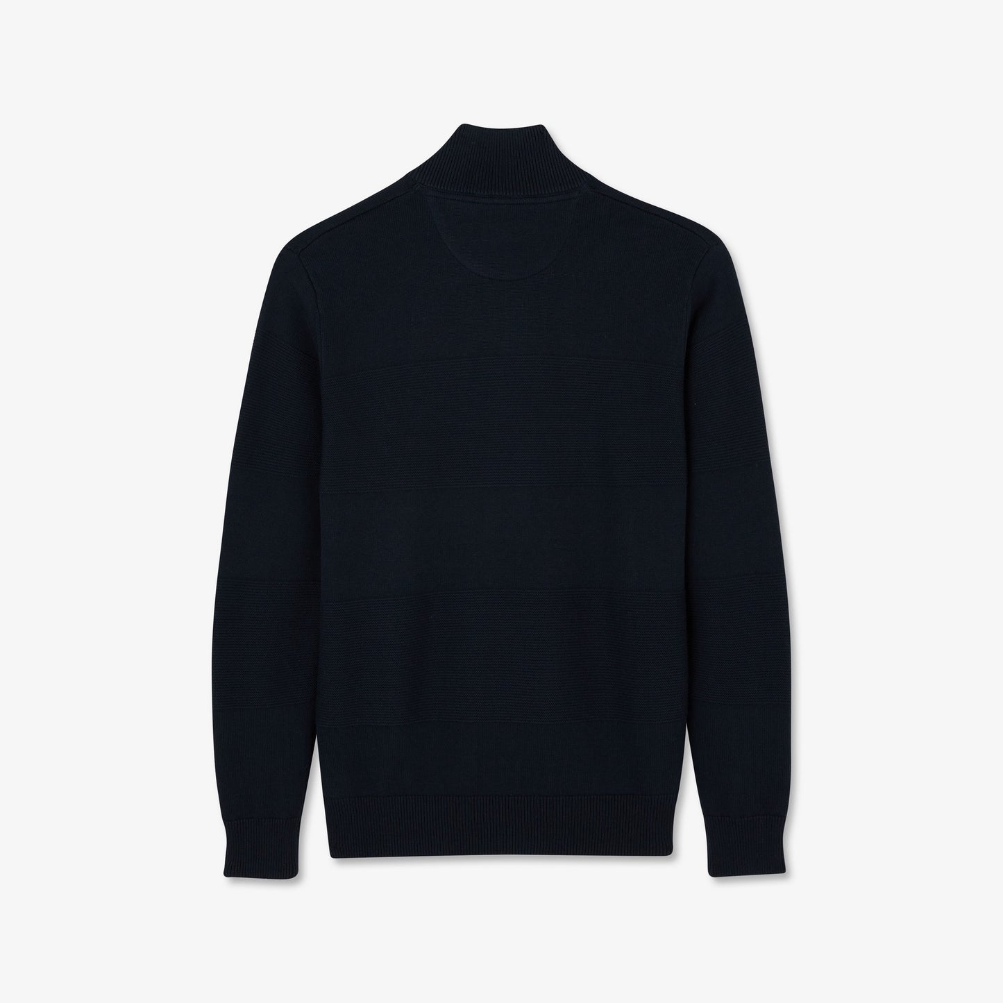 Pull bleu foncé à col montant zippé