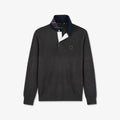 Pull gris foncé rayé ton sur ton