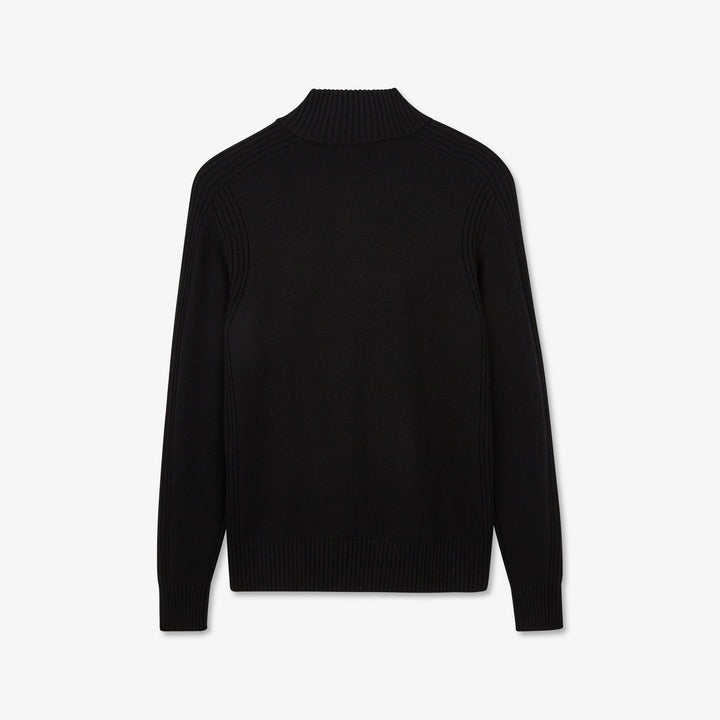 Pull noir camionneur en jeu de maille