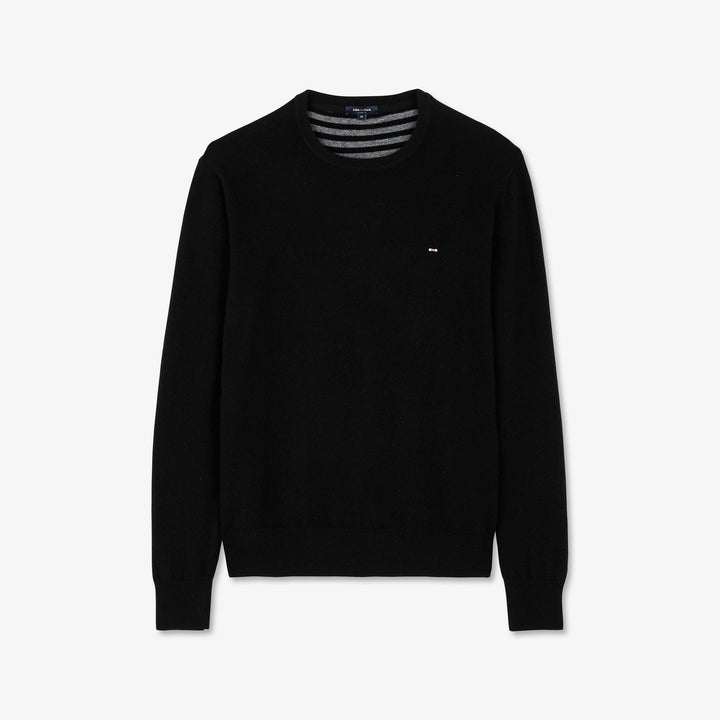 Pull noir uni en cachemire