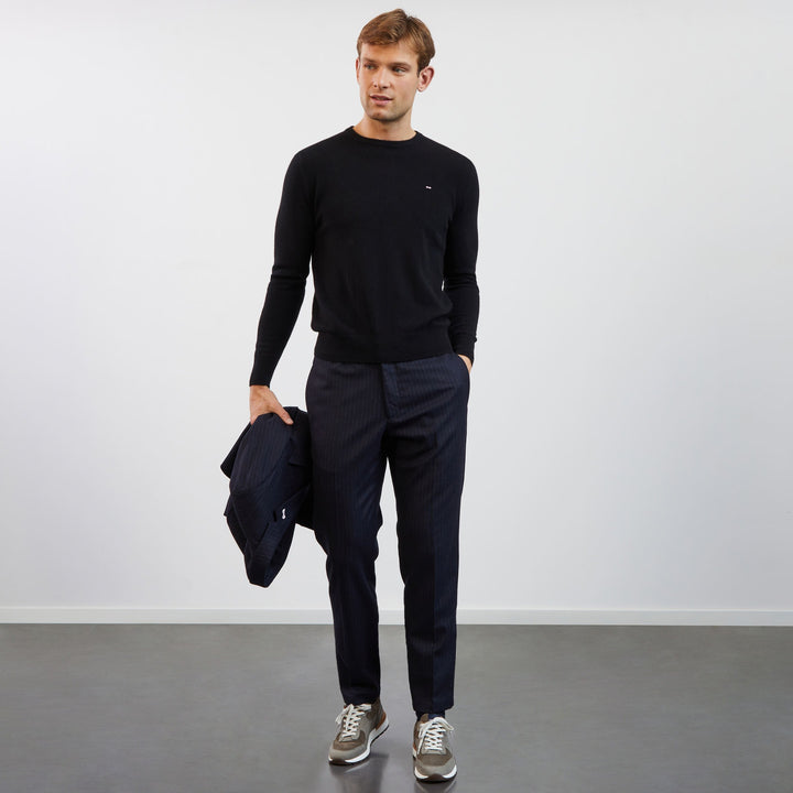 Pull noir uni en cachemire