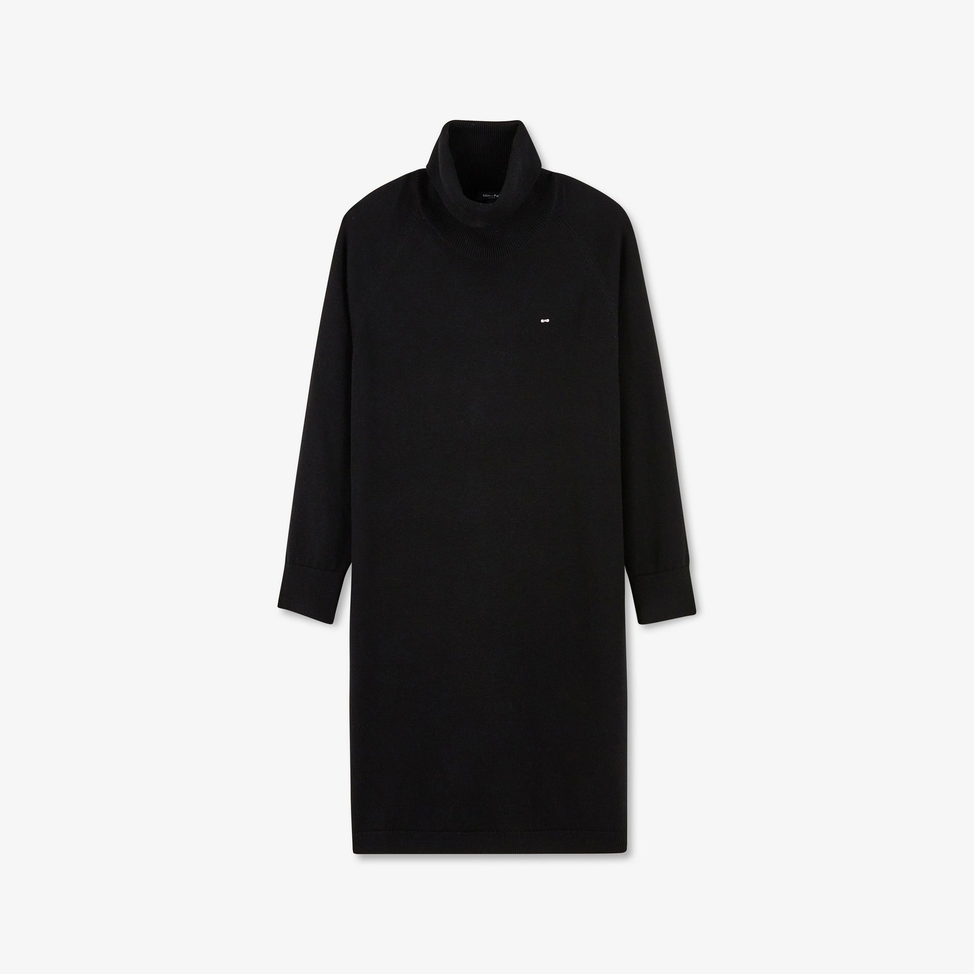 Robe noire col hotsell roulé manche longue