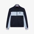 Sweat bleu clair zippé colorblock