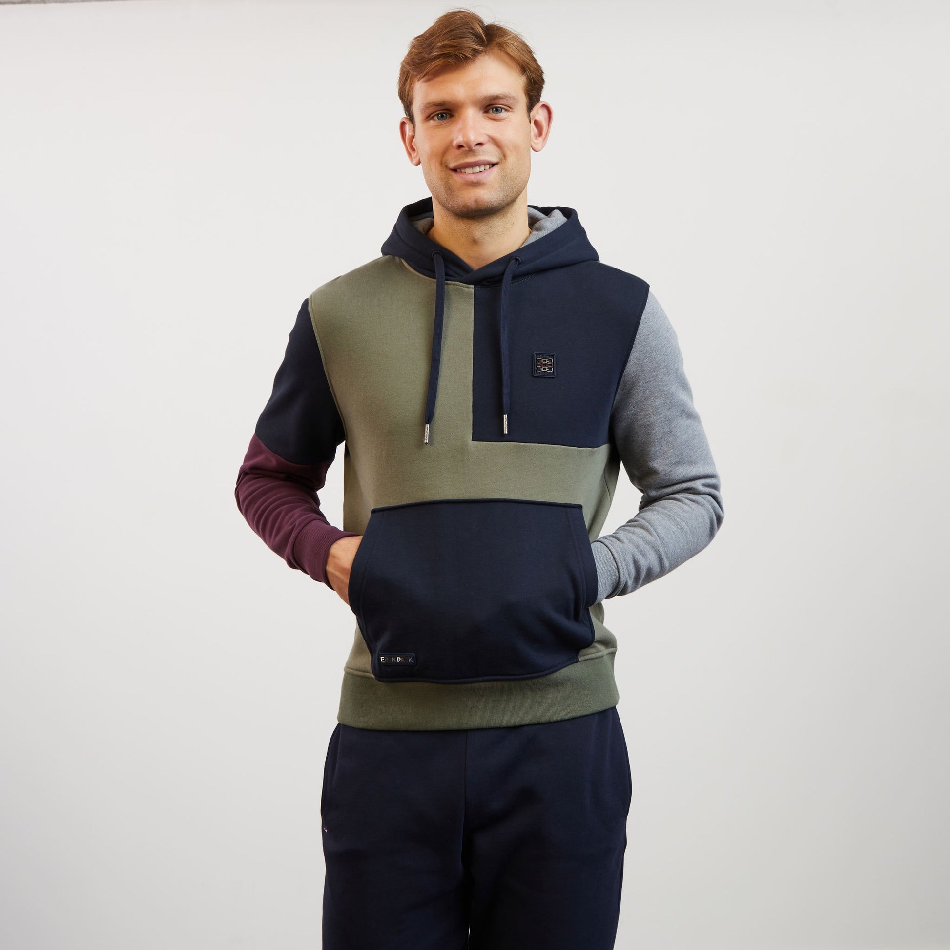 Sweat capuche sales bordeaux homme