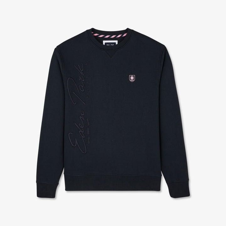 Sweat bleu foncé à broderie French Flair