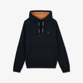 Sweat bleu foncé à capuche détails Eden Park flockés