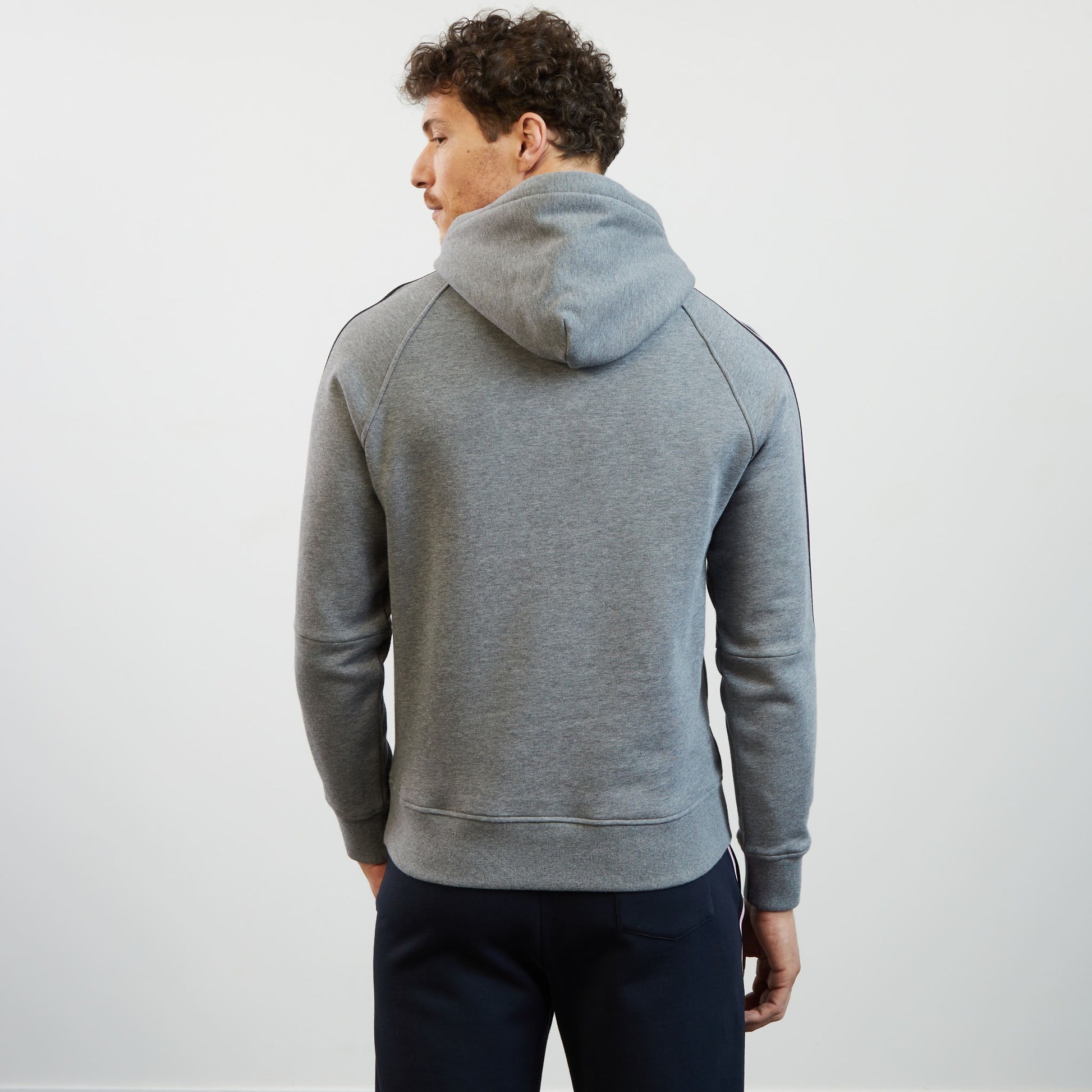 Sweat gris capuche d tails Eden Park flock s
