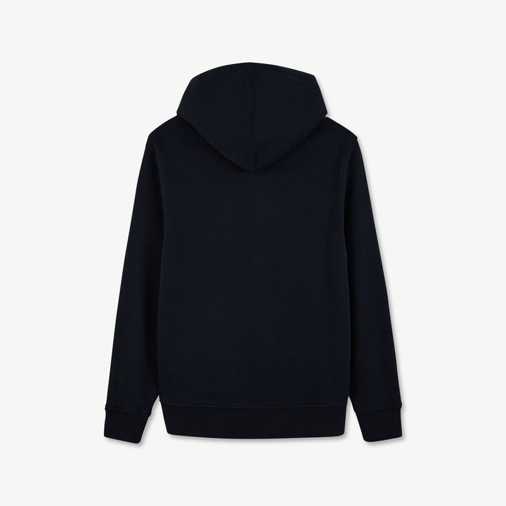 Sweat bleu foncé zippé à capuche