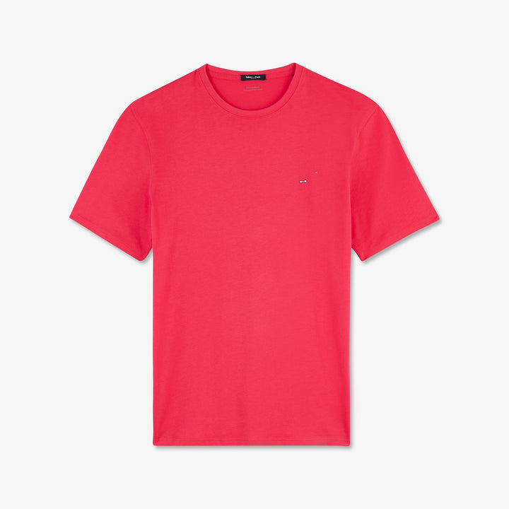 T-shirt rose manches courtes en coton Pima