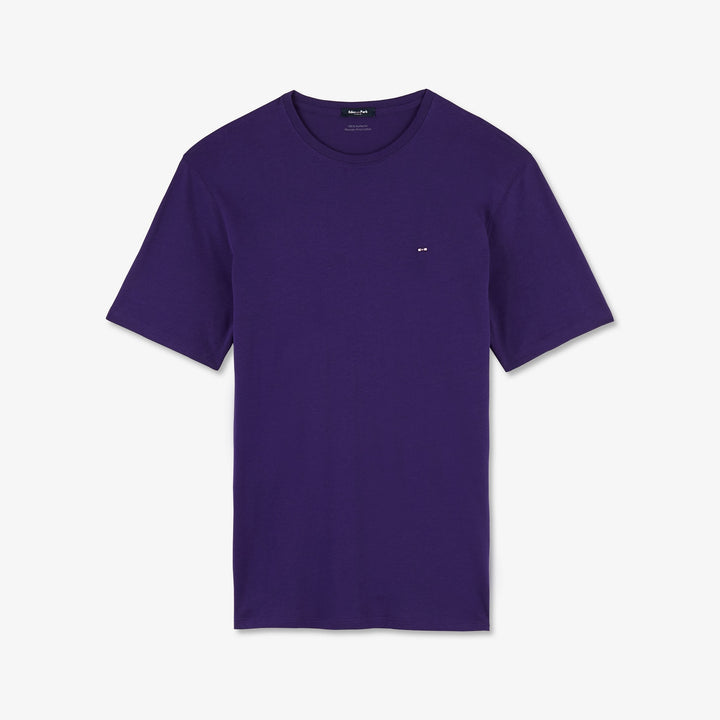 T-shirt violet manches courtes en coton Pima