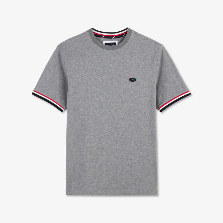 T-shirt gris dos colorblock