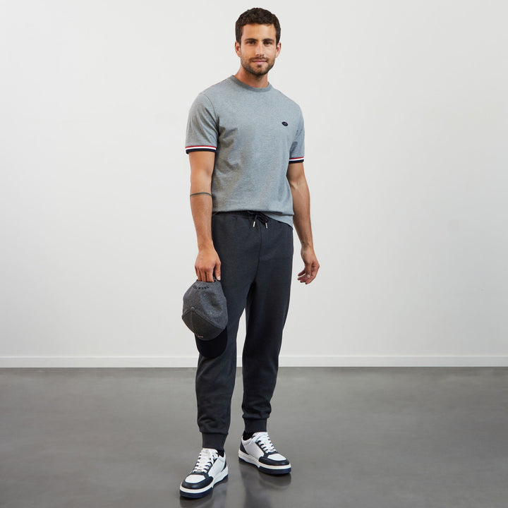 T-shirt gris dos colorblock