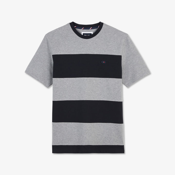 T-shirt gris cerclé à broderie 10 dos