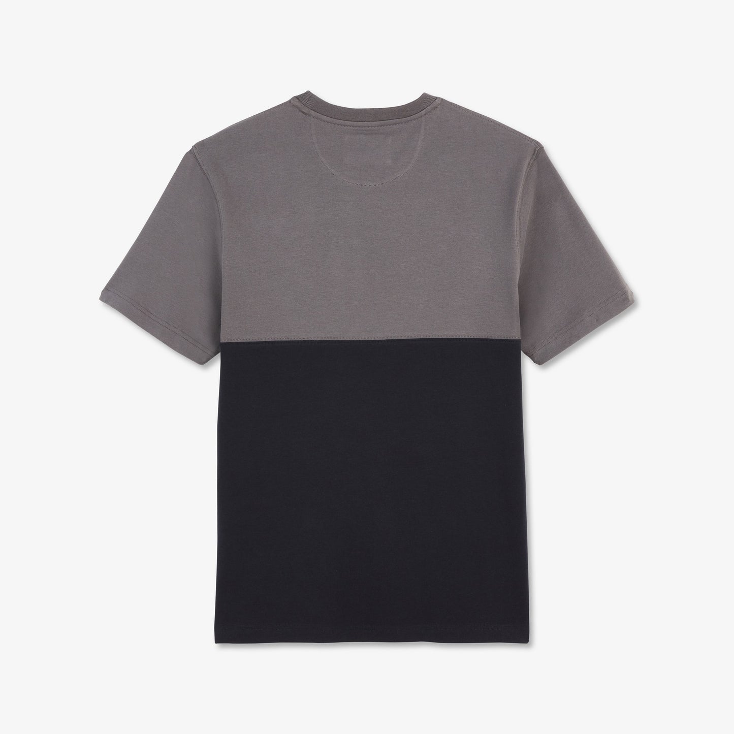 T-shirt gris foncé manches courtes colorblock