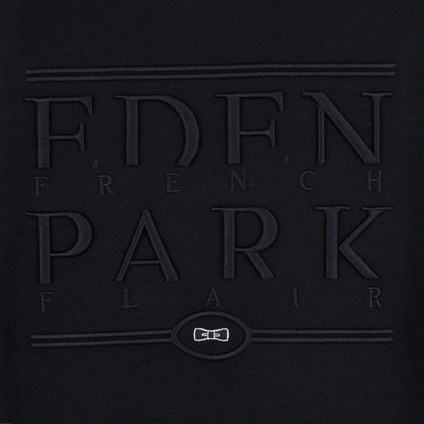 T-shirt noir manches longues broderie Eden Park French Flair