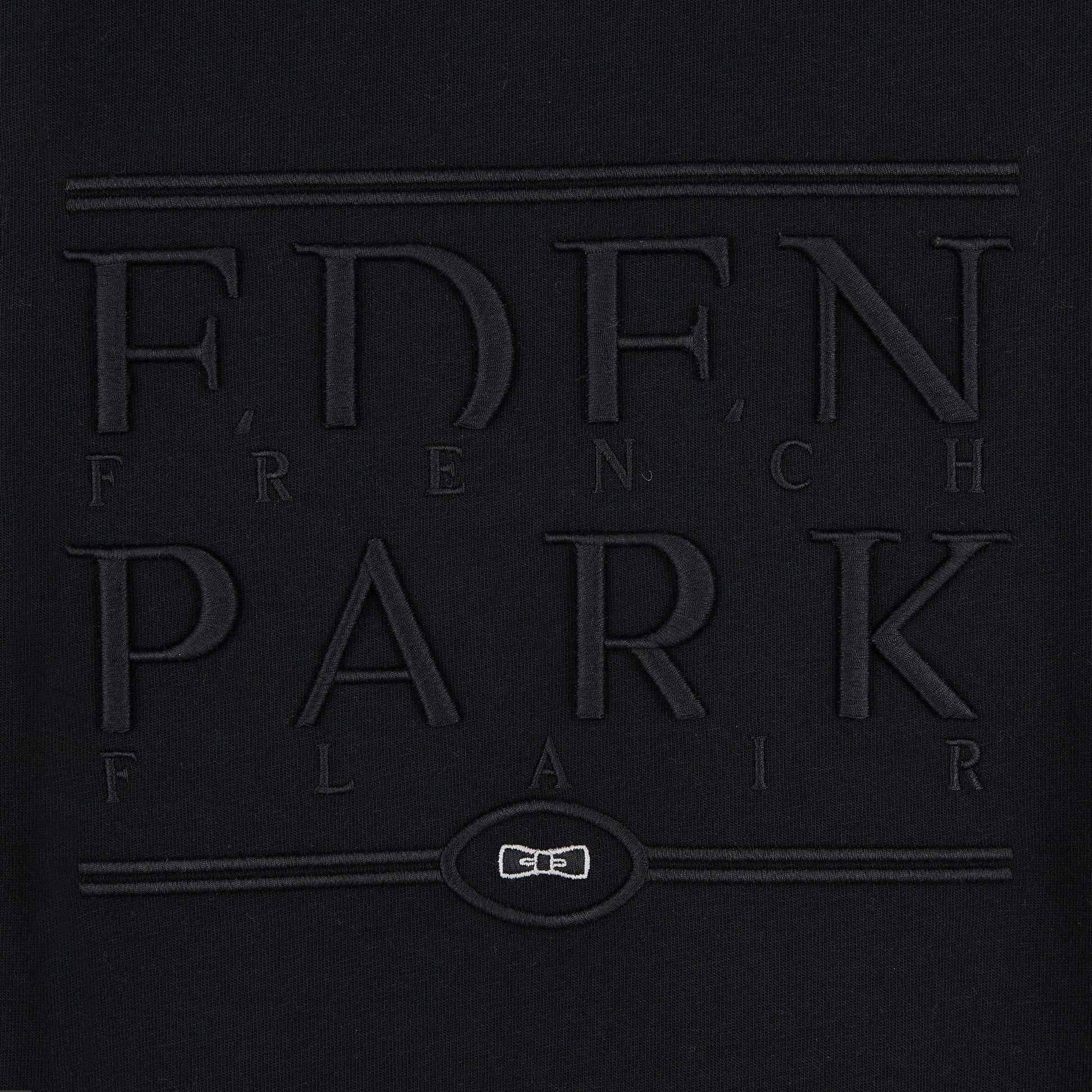 T-shirt noir manches longues broderie Eden Park French Flair