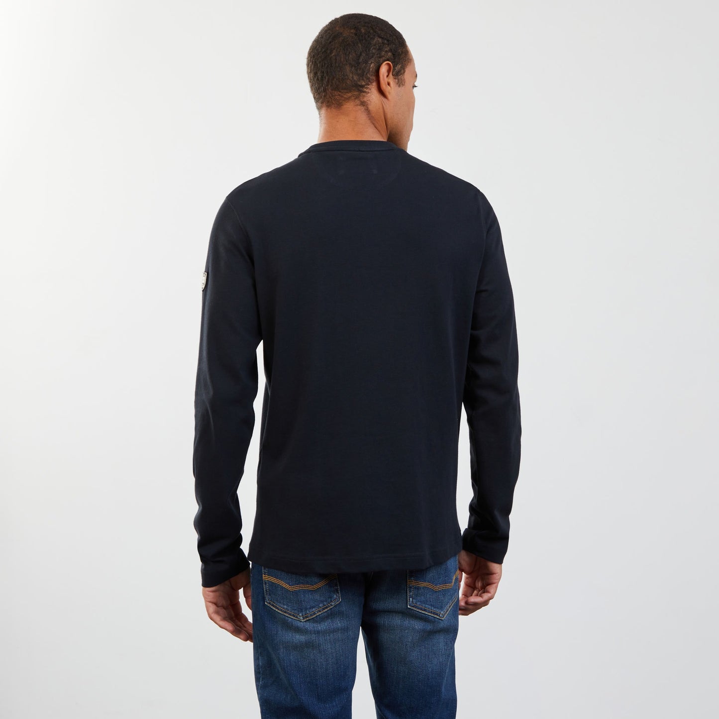 T-shirt noir manches longues broderie Eden Park French Flair