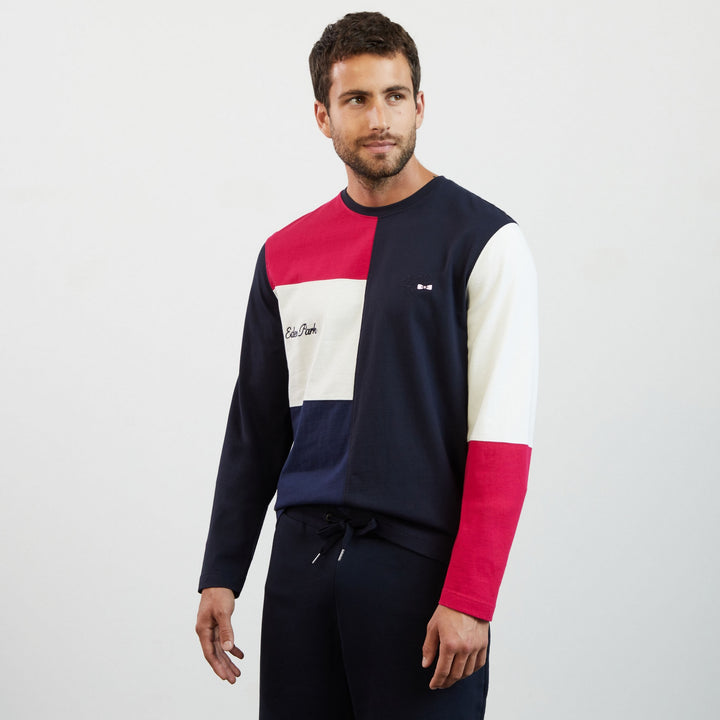 T-shirt colorblock manches longues