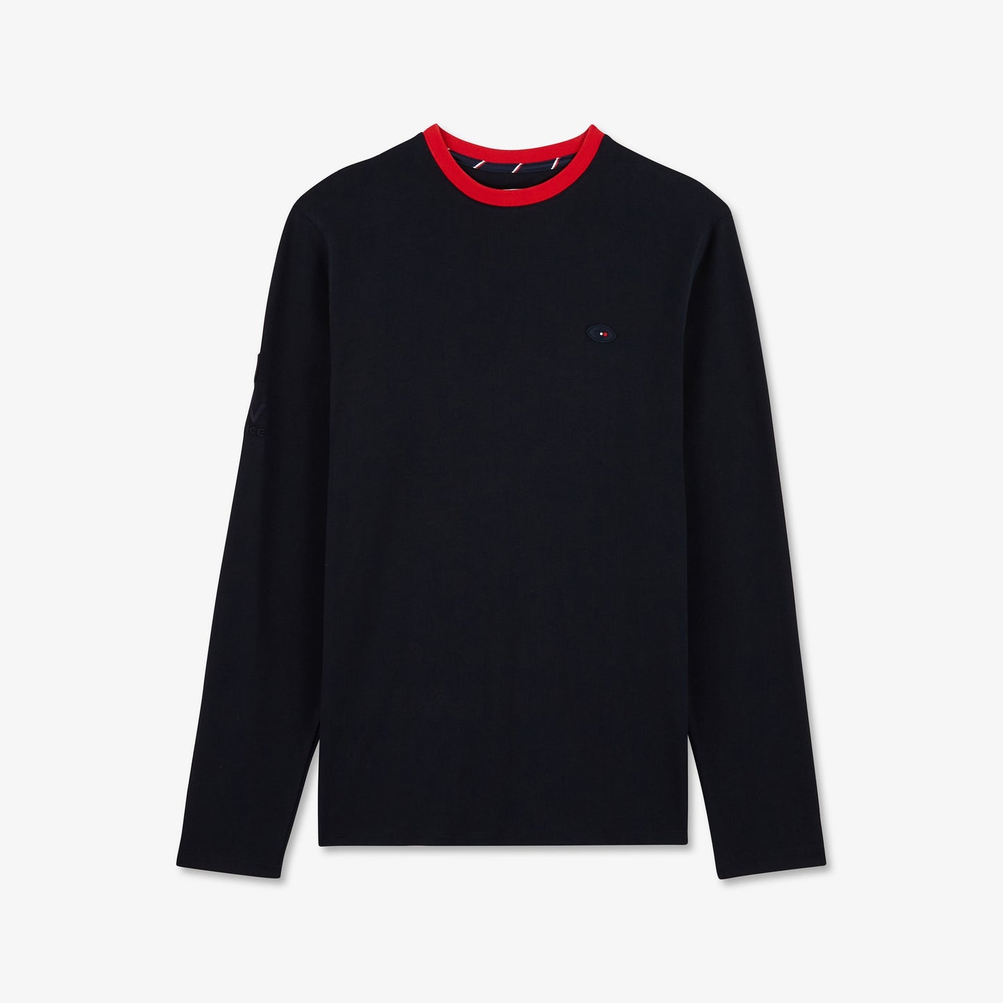 T-shirt bleu marine manches longues détails broderies n°10 et XV de France