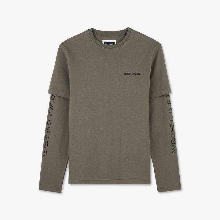 T-shirt gris doubles manches