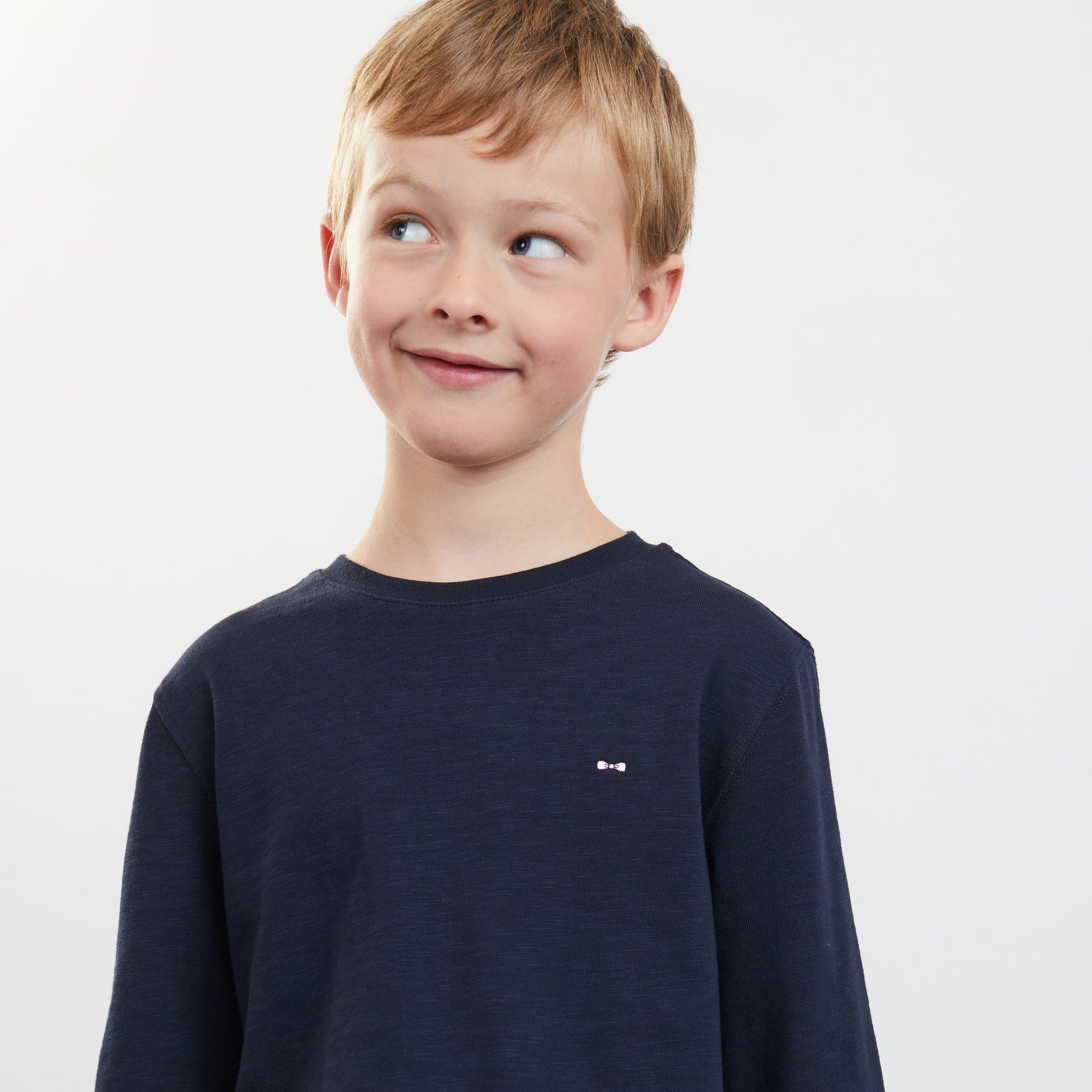 Tee shirt manche online longue uni garcon
