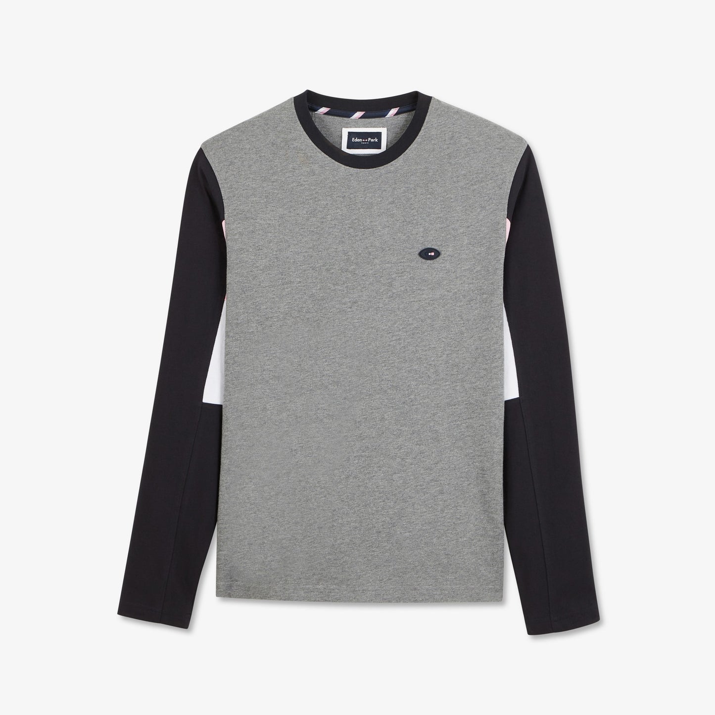 T-shirt colorblock rose manches longues à broderie 10