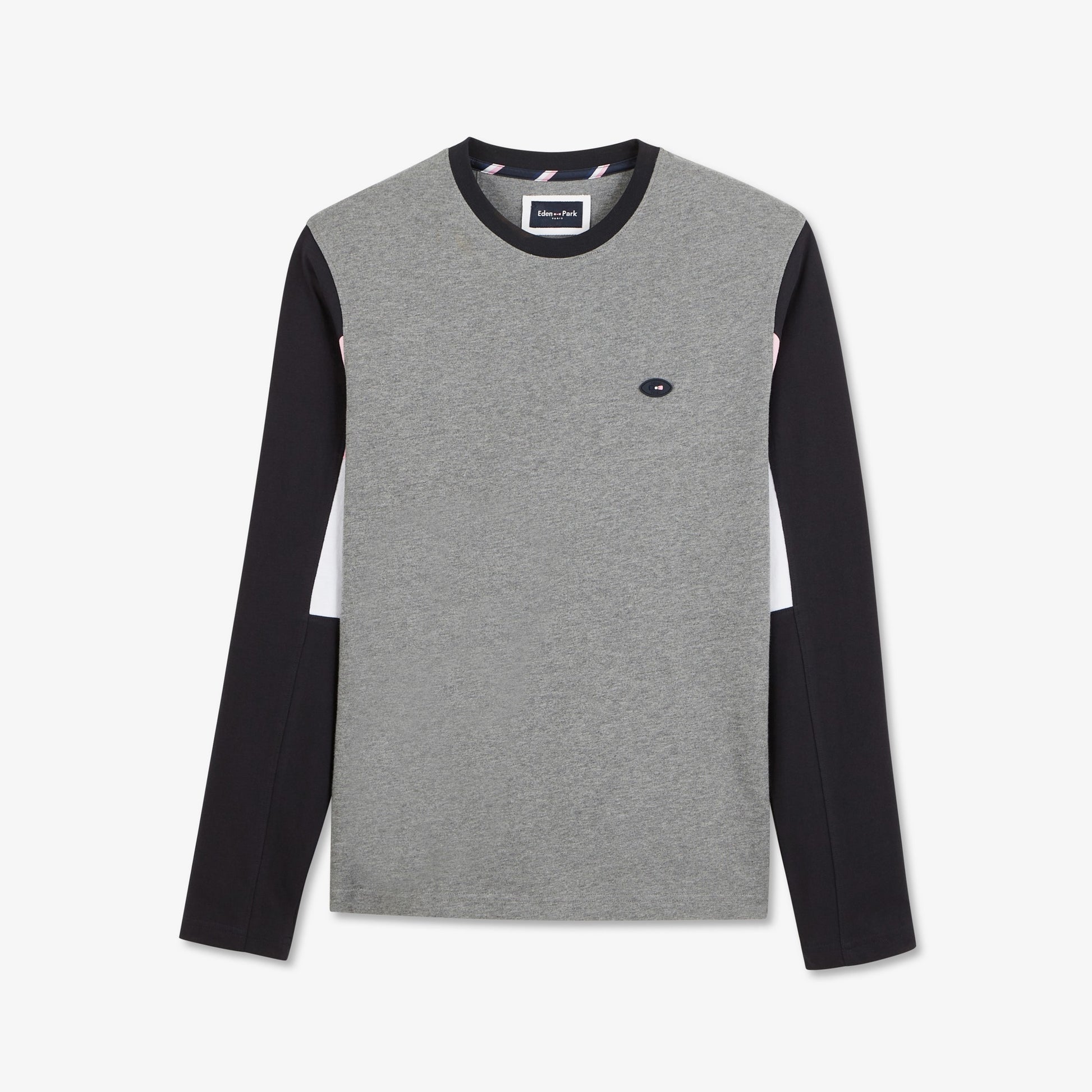 T-shirt colorblock rose manches longues à broderie 10