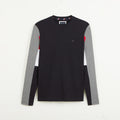 T-shirt colorblock rouge manches longues à broderie 10