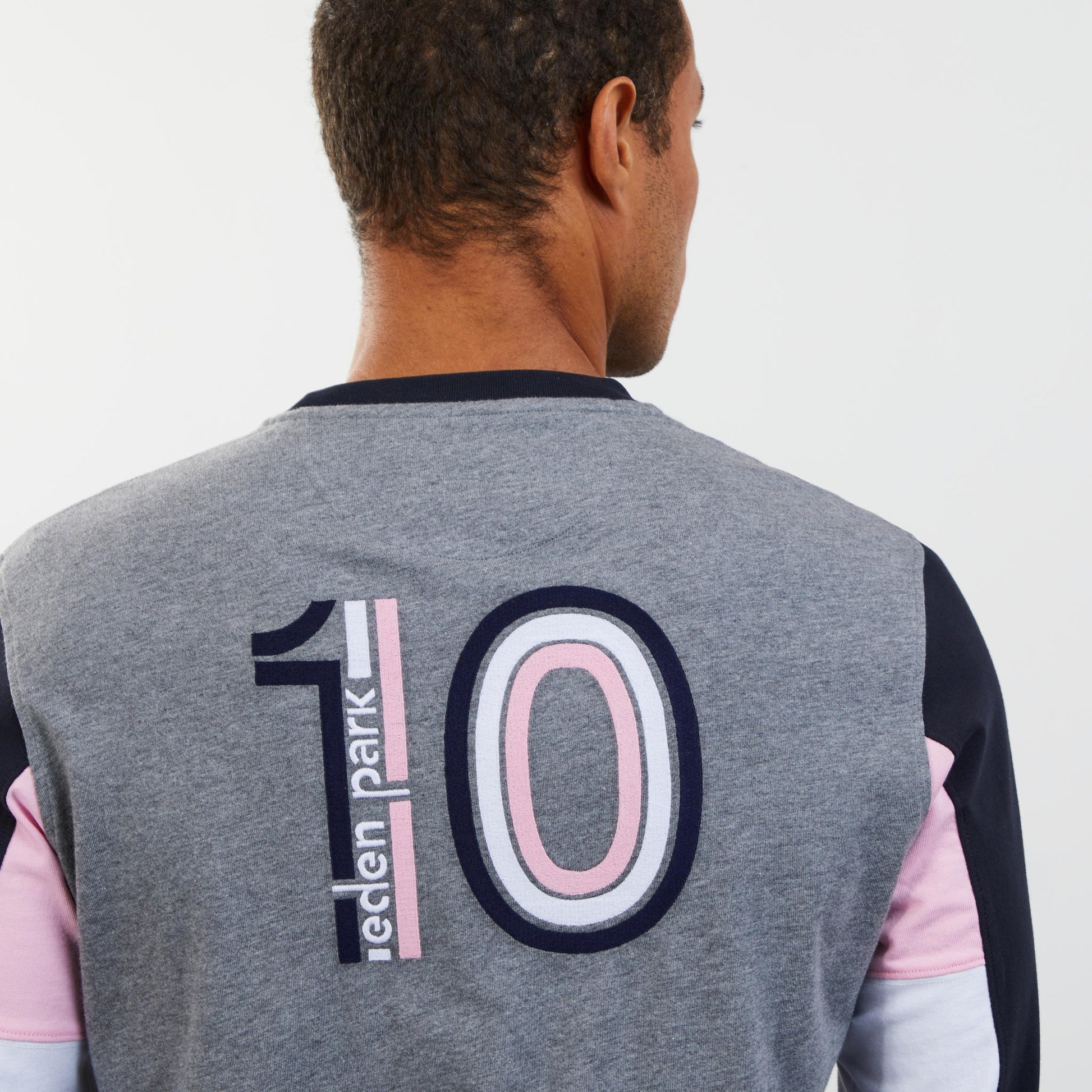 T-shirt colorblock rose manches longues à broderie 10