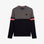 T-shirt gris colorblock à manches longues