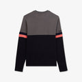 T-shirt gris colorblock à manches longues