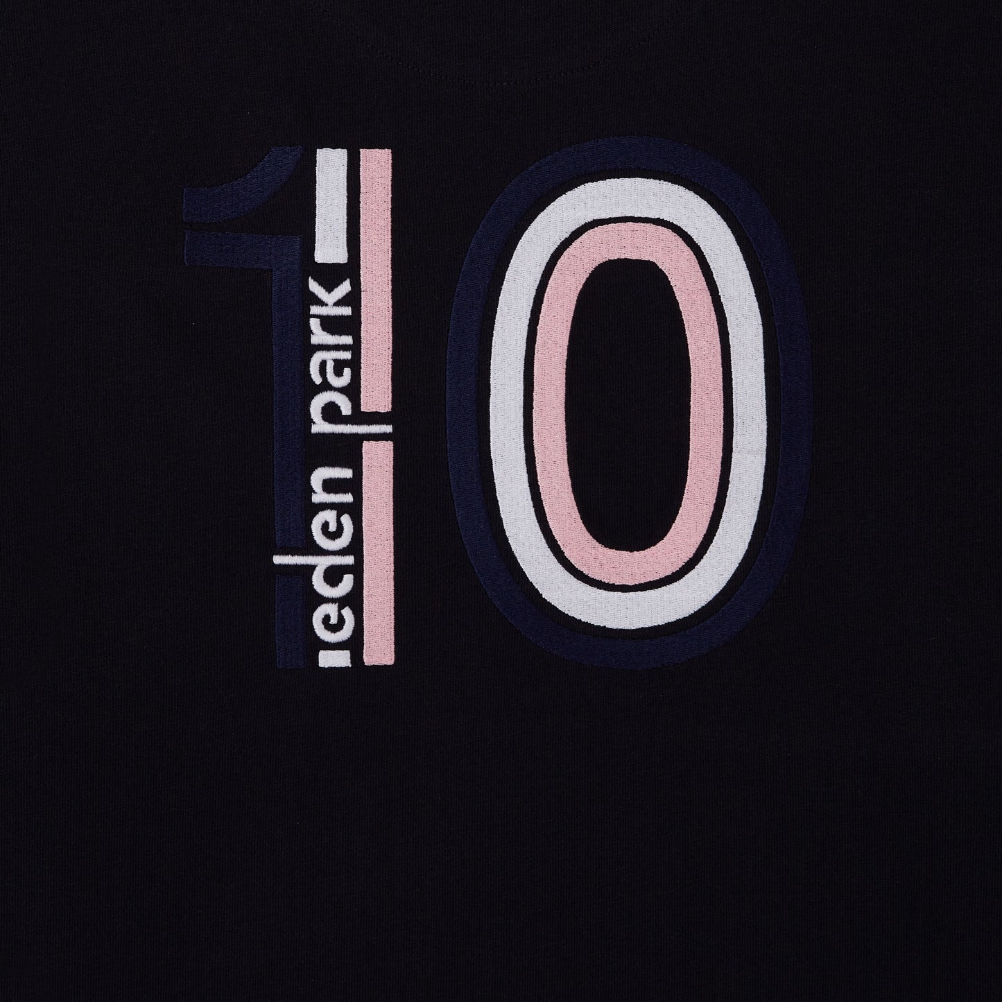 T-shirt cerclé bleu foncé à manches longues