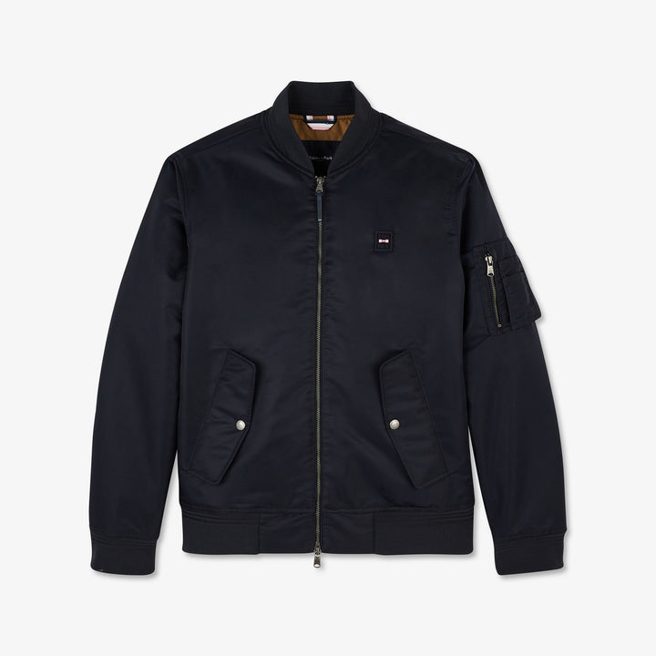 Blouson bleu foncé zippé