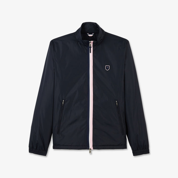 Blouson bleu foncé ouatiné détails tricolores