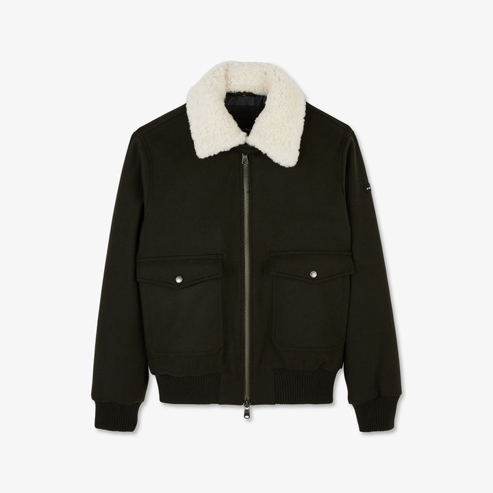 Blouson kaki zippé