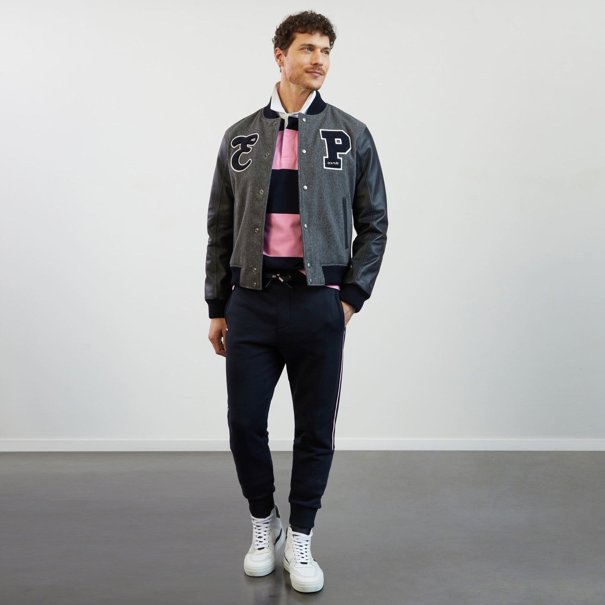 Veste cuir on sale eden park homme