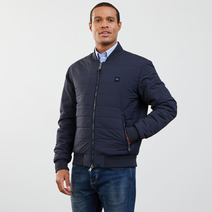 Doudoune bleu marine manches longues